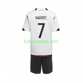 Camiseta Alemania Havertz 7 Niño Primera Equipación Copa Mundo 2022